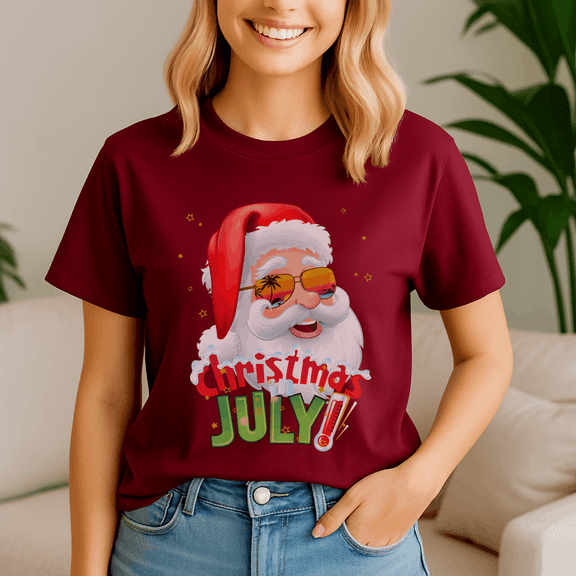Santa Beach Summer Christmas In July Shirt, Christmas Tshirt, Summer Vacation Tshirts, Santa Beach Shirt, Santa Summer Tee, Christmas In Summer, Xmas In July Gift, Xmas Summer, Summer Vibes