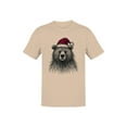 thumbnail image 1 of Santa Bear with Christmas Hat Men's T-shirt, 1 of 3