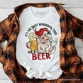 thumbnail image 1 of Santa Beer Christmas T‑Shirt, It&rsquo;s The Most Wonderful Time Funny Holiday Tee for Festive Drinkers, 1 of 5