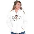 thumbnail image 1 of Santa Betty Boop Christmas Lights Women Plus Size Zipper Hoodie Brisco Brands 2X, 1 of 5