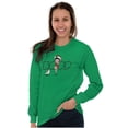 thumbnail image 1 of Santa Betty Boop Christmas Lights Women's Long Sleeve T Shirt Brisco Brands 2X, 1 of 6