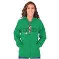 thumbnail image 1 of Santa Betty Boop Christmas Lights Zip Hoodie Sweatshirt Women Brisco Brands S, 1 of 6