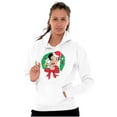 thumbnail image 1 of Santa Betty Boop Christmas Wreath Hoodie Sweatshirt Women Brisco Brands S, 1 of 1