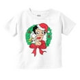 thumbnail image 1 of Santa Betty Boop Christmas Wreath Youth T Shirt Tee Girls Infant Toddler Brisco Brands 6M, 1 of 1