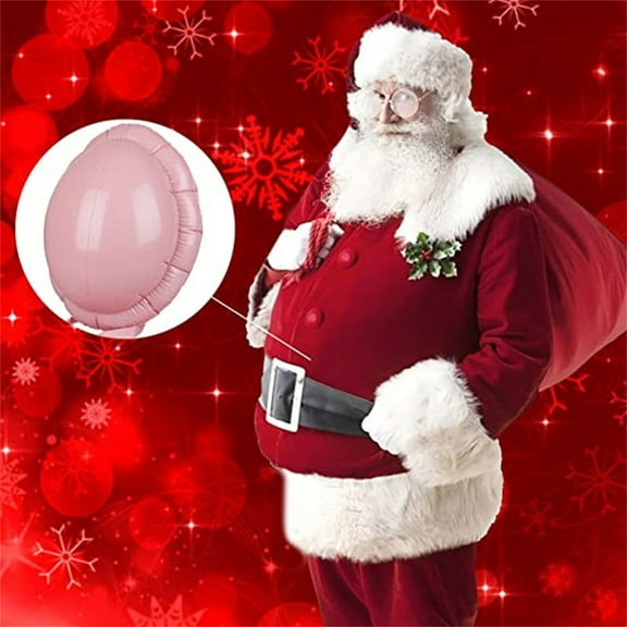 Santa Big Belly Inflatable, Fake Belly for Christmas Cosplay Decoration, Santa Claus Beer Belly for Cosplay & Stage Show, Unisex Belly Stuffer Santa Big Belly, 1 Pcs, 9.84x14.17"