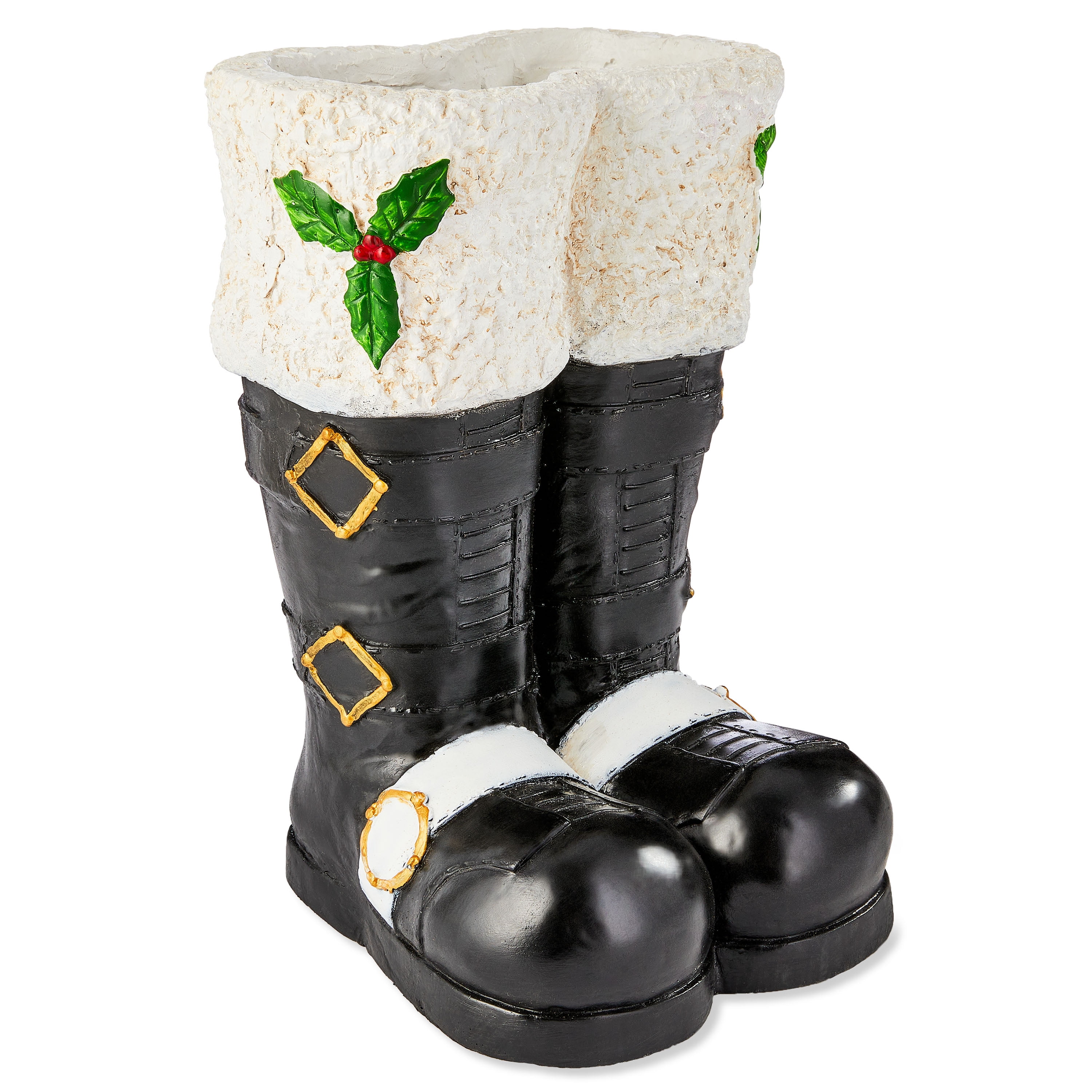 Large Holiday Time Santa Boots Planter Christmas buy Decor