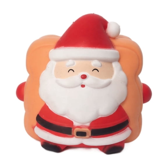 Santa Bread Squishy Toy Christmas, Slow Rising Stress Relief Fidget Toy, Cute Festive Squeeze Sensory Toy for Xmas Desk Decor Mantel, Holiday Gift for Coworkers Students Stocking Stuffer