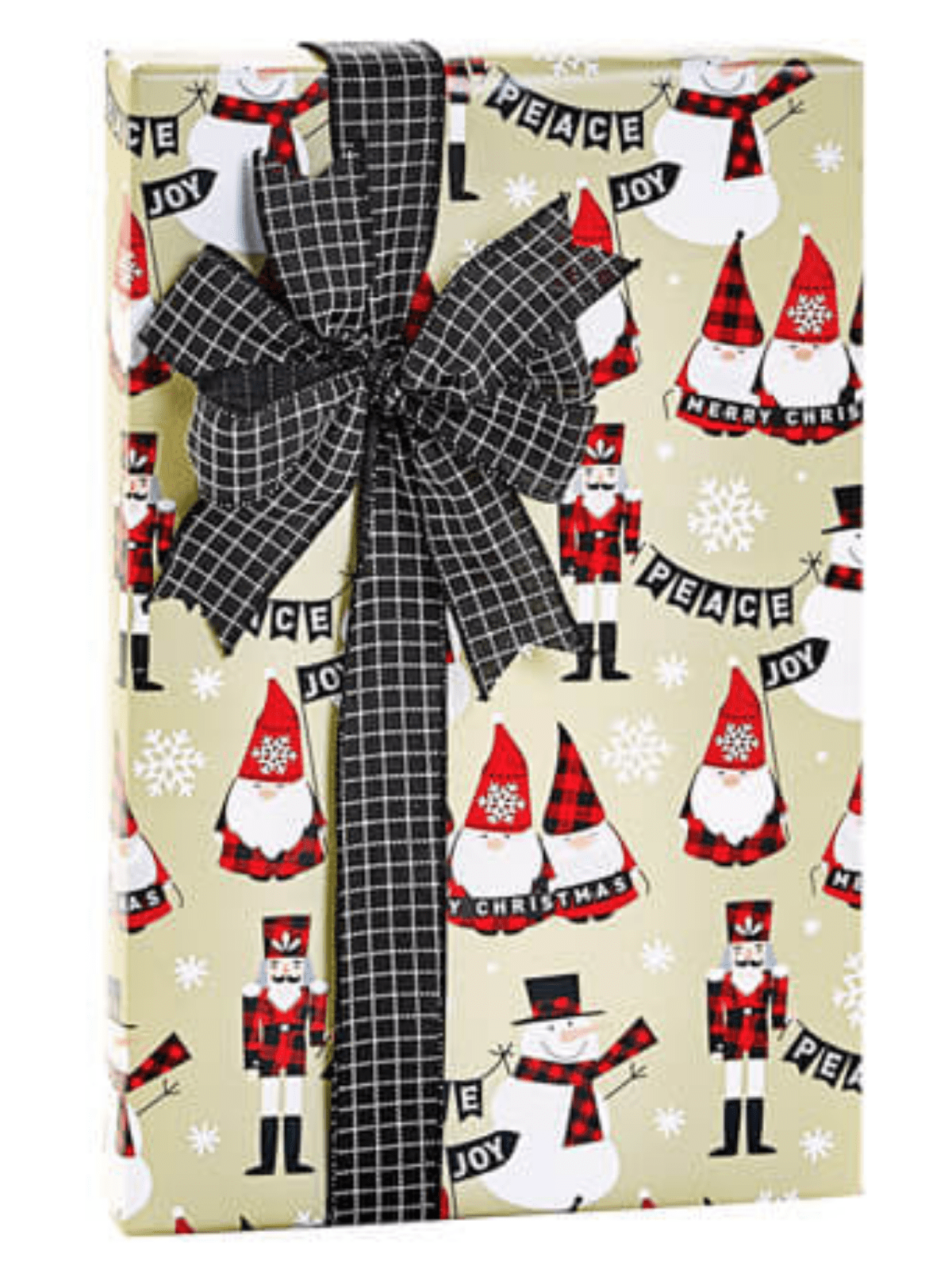 Jam Paper Christmas Wrapping Paper, 15 Sq. ft. 1/Pack, Kraft Christmas Bark Gift Wrap