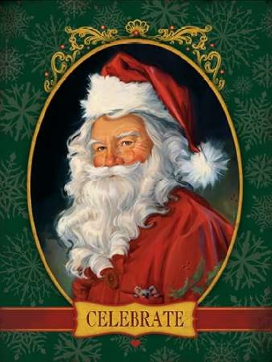 Santa Celebrate Canvas Art - Susan Comish (18 x 24)