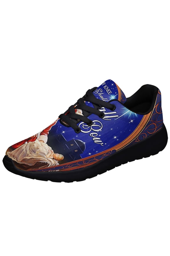 Santa ChriStas Every Knee Shall Bow Shoes Sneakers Black Size 8