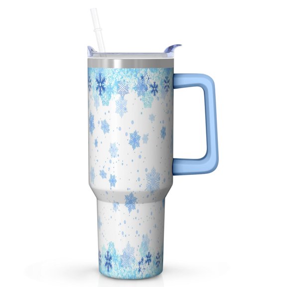 Santa Christmas 40oz Handle Tumbler Large Stainless Steel Insulated Cup