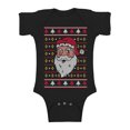 thumbnail image 1 of Santa Christmas Bodysuit Short Sleeve Xmas T-Shirt for Baby Boys Baby Girls Kids Xmas Pattern One Piece Top, 1 of 4