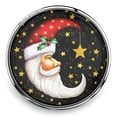 thumbnail image 1 of Snap Jewelry Santa Christmas Moon Stars, Black Ginger Charm 18MM Button, For Interchangeable DIY Customizable Accessories, 1 of 10