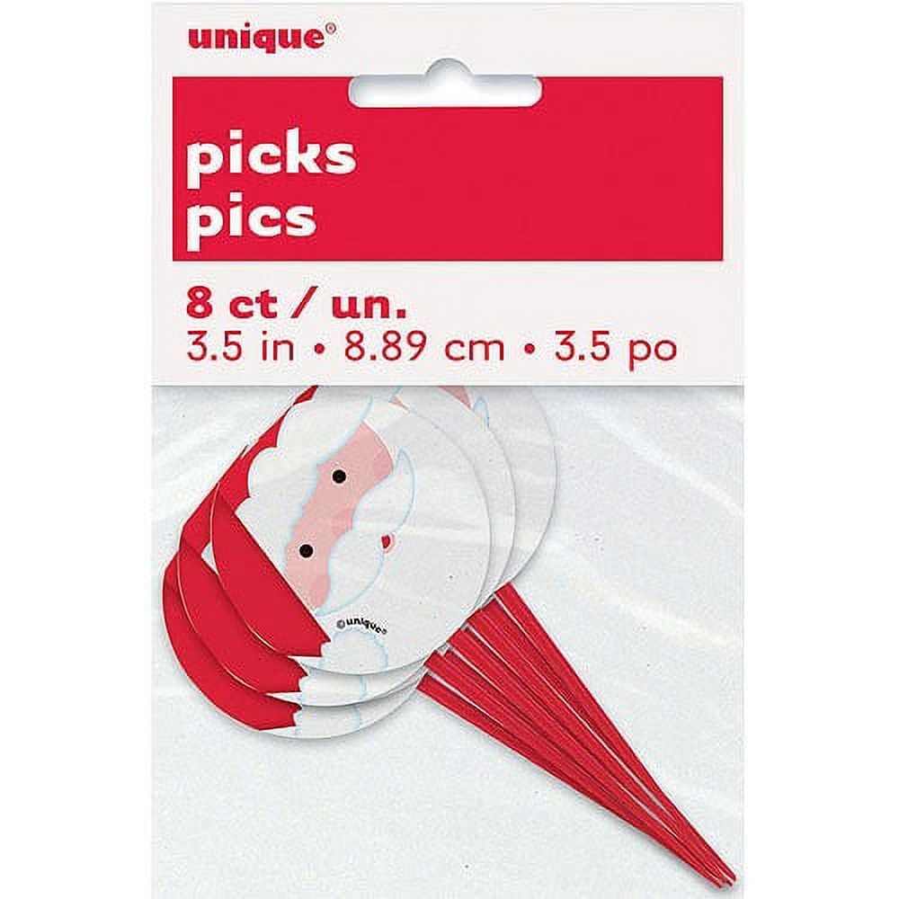 Santa Christmas Picks, 8ct
