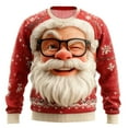 thumbnail image 1 of Santa Christmas Sweaters for Men 2025 Funny Christmas Sweatshirts Crewneck Printed Xmas Holiday Pullover Shirts for Couple, 1 of 2