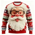 thumbnail image 1 of Santa Christmas Sweaters for Men 2028 Funny Christmas Sweatshirts Crewneck Printed Xmas Holiday Pullover Shirts for Couple, 1 of 2