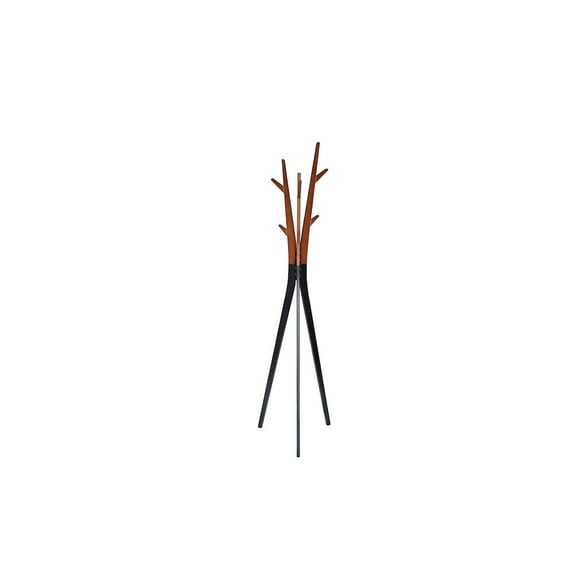 Santa Clara Coat Rack, In Cherry And Black.