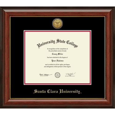 Santa Clara University Diploma Frame, Document Size 10" x 8"