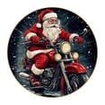 thumbnail image 1 of Santa Claus 6PCS Round Microfiber Leather Car Coasters, 11x11 cm/4.3x4.3 in - Set of 6 Drink Cup Holders for Car, Durable and Absorbent., 1 of 6