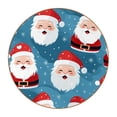 thumbnail image 1 of Santa Claus 6PCS Round Microfiber Leather Coasters 11x11 cm/4.3x4.3 in - Set of 6 Drink Coasters for Home and Office - Heat Coaster Set for Cups and Mugs, 1 of 6