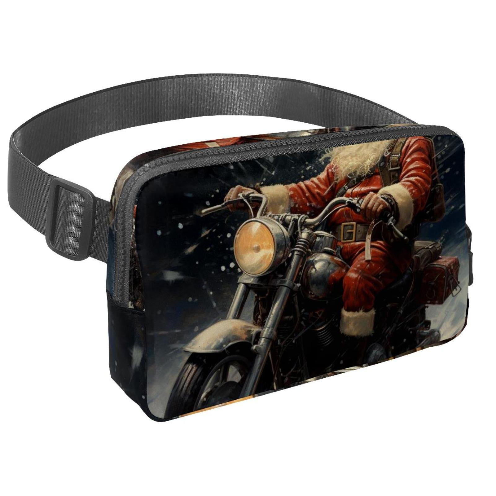 Santa Claus Adjustable Lightweight Waist Bag Fanny Pack Crossbody Bag with Extension Strap Unisex