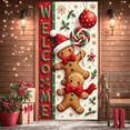 thumbnail image 1 of Santa Claus Banner Holiday Backdrop Christmas Theme Party Decoration for Family Gathering Winter Celebration Kids Event, 1 of 9
