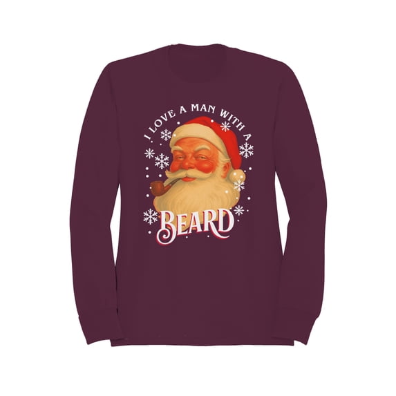 Santa Claus Beard Love Design Women's Sweatshirt