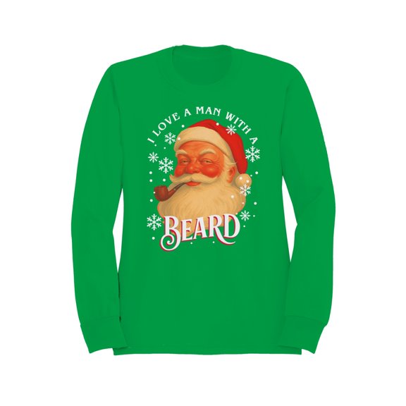 Santa Claus Beard Love Design Men's Sweatshirt