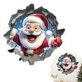 thumbnail image 1 of Santa Claus Breaks Through The Wall Decal,Christmas Wall Stickers,3D Effect Santa Claus WallDecals,Removable Winter Holiday Xmas Break Through Walls Decal for Window Refrigerator Decor, 1 of 9