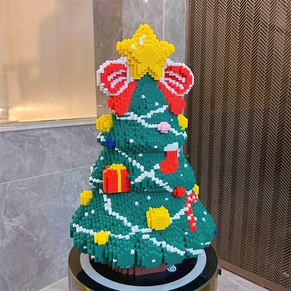 Santa Claus Building Block Assembly Toy 3D Model Ornament, DIY Handmade, Suitable for Party Gifts