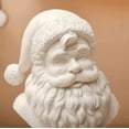 thumbnail image 1 of Santa Claus Bust Christmas Tabletop Decoration, 9.84in White Resin Holiday Figurine, Classic Santa Bust, Elegant Christmas Table Decor for Holiday & Party, 9.83in/25cm, White, 1 of 3