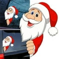 thumbnail image 1 of Santa Claus Car Window Decals - Wooden Reusable Stickers for Festive Vehicle Decor, Holiday Christmas Art Decoration, 1 of 5