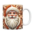 thumbnail image 1 of Santa Claus Ceramic Coffee Mug 12oz, Dishwasher Safe Holiday Themed Cup for Hot Cocoa & Christmas Decor, 1 of 7
