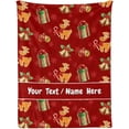 thumbnail image 1 of Santa Claus Christmas Blanket with Name, Personalized Christmas Blanket Throw Blankets for Adult Kid Birthday Xmas, 50" x 60", 1 of 5