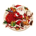 thumbnail image 1 of Santa Claus Christmas Carpet, Holiday Accent Rug, Soft Decorative Floor Mat, Seasonal Table And Sofa Area Carpet For Living Room Bedroom Entryway Festive Home Decor, 1 of 5