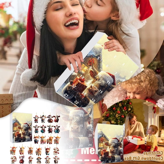 Santa Claus Christmas Countdown Advent Calendar - Festive Holiday Decoration for Counting Down to Christmas,Durable & Long-Lasting,Multi-Functional Design,Beautifully Boxed Gift Packaging multicolor