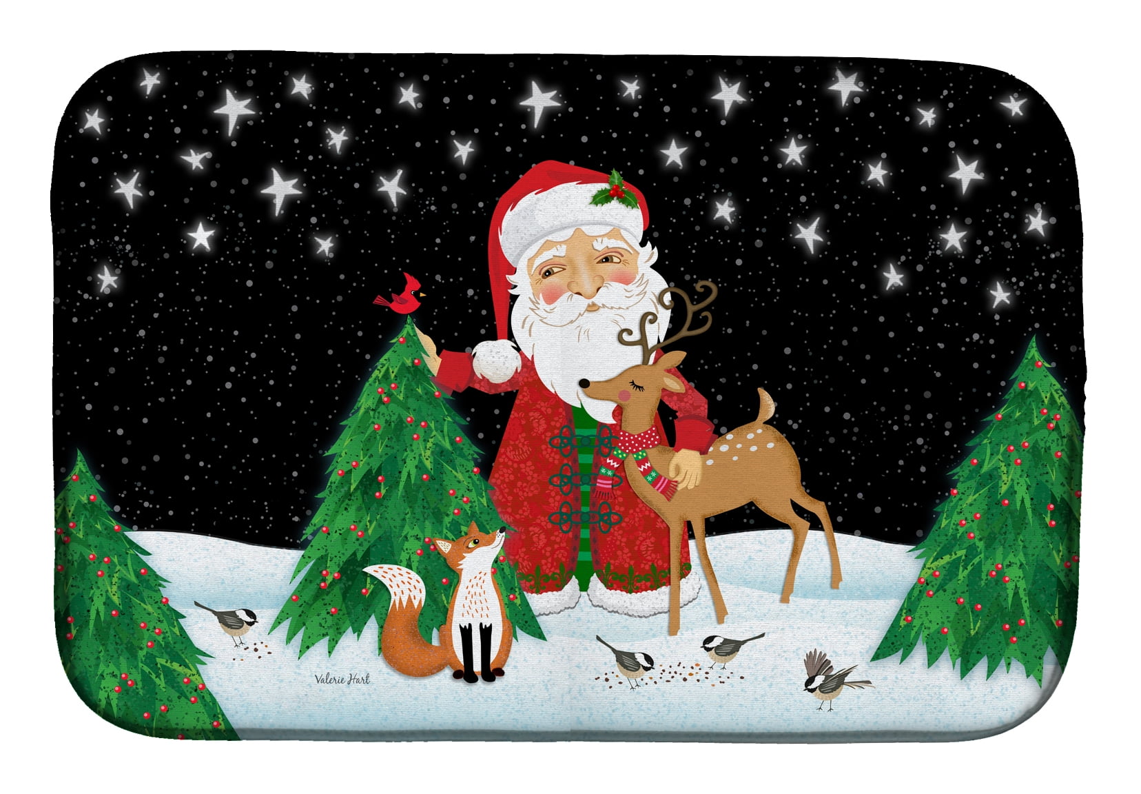 Santa Claus Christmas Dish Drying Mat