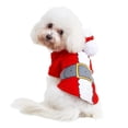 thumbnail image 1 of Santa Claus Christmas Dog Hooded Coat, Warm Thick Fleece Pet Sweater, Funny Holiday Cosplay Outfit for Small Puppies & Cats, 1 of 9