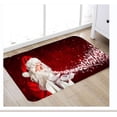 thumbnail image 1 of Santa Claus Christmas Doormat Floor Mats Machine Washable Soft & Thicky Flannel Carpet with Rubber Backing Holiday Xmas Party Decor 18"x 30", 1 of 5