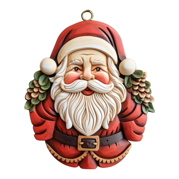 Santa Claus Christmas Hanging Ornament Christmas Tree Decorations - Festive Holiday Decor for Christmas Tree or Gift Giving