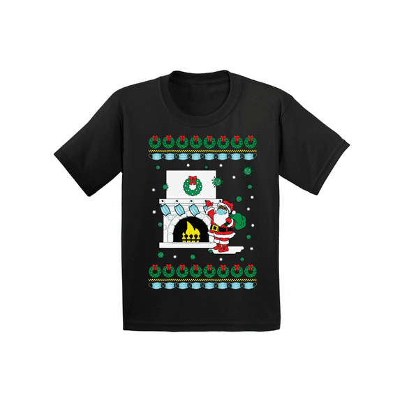 Santa Claus Christmas Shirt for Boys - Cute Holiday T-Shirt | Funny Santa Tee | Kids Xmas Gift