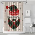 thumbnail image 1 of Santa Claus Christmas Shower Curtain,Washable Show Curtain with Hooks Retro Polyester Fabric Curtains for Halloween Thansgiving Christmas Hotel Dorm, 1 of 5
