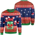 thumbnail image 1 of Santa Claus Christmas Sweatshirt, Festive Holiday Sweater, Warm Winter Pullover, Xmas Party Outfit, Family Matching Christmas Gift 8, 1 of 2