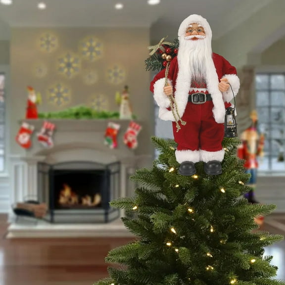Santa Claus Christmas Tree Topper,Santa Claus Treetop Decoration,Santa Claus Figurine Christmas Tree Top,Christmas Decoration Doll Tree Top Star Christmas Tree Ornaments