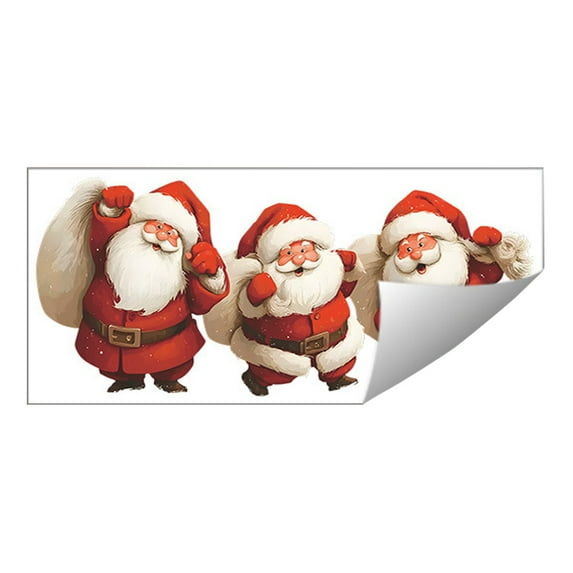 Santa Claus Christmas Wall Sticker – Removable Window Decal for Bedroom, Living Room, Kids Room – Self-Adhesive Festive Decoration for Holiday Home Decor