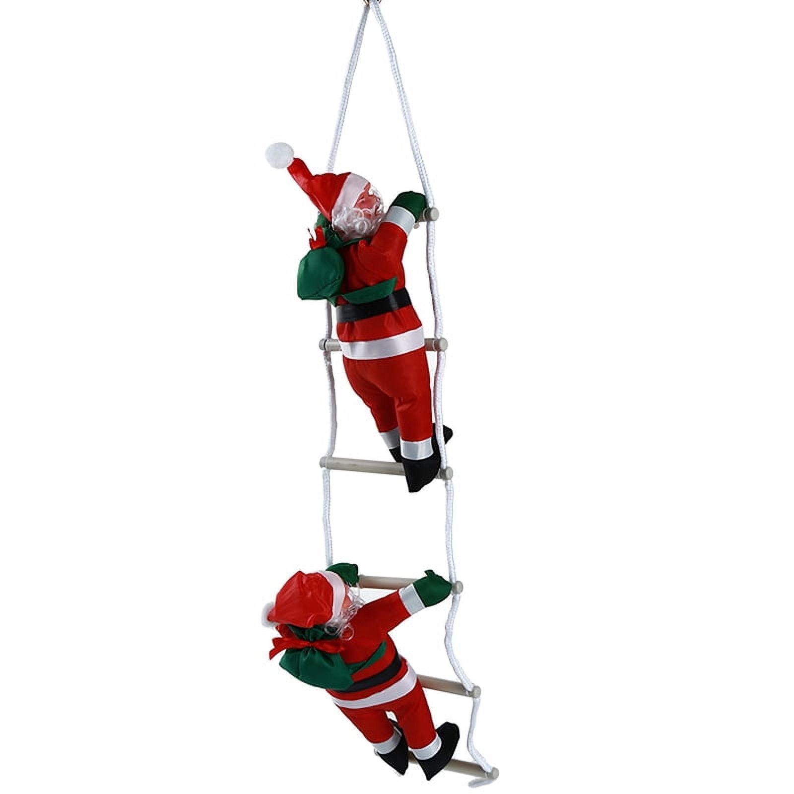Santa Rope Santa Claus Climbing Ladder Ornaments Xmas Tree Santa Claus Climbing ...