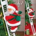 thumbnail image 1 of Santa Claus Climbing Ladder Plush Doll Christmas Tree Wall Doll Decoration Santa Claus Electric Climbing Ladder Up Tree Christmas Decor Climbing Santa Claus 9" Christmas Ornament Decoration Gift, 1 of 9