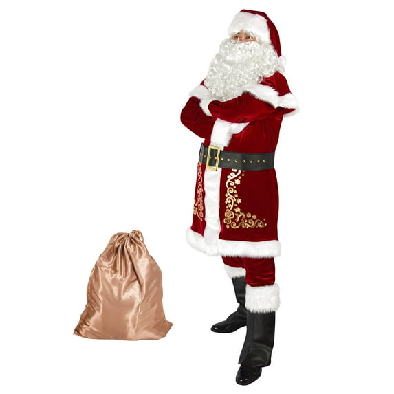 Santa Claus Costume Adult Suit Christmas Outfit Santa Suit Santa Costume Outfit -XXL