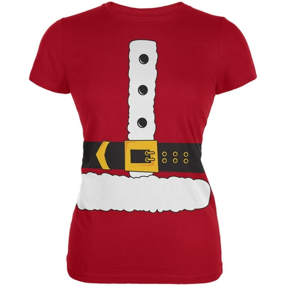 Santa Claus Costume Juniors T-Shirt - X-Large