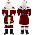 thumbnail image 1 of Santa Claus Costume Men’s Santa Suit Set Xmas Santa Outfits for Adult Men Deluxe Christmas Costume Complete Dress-up Outfit, 1 of 10